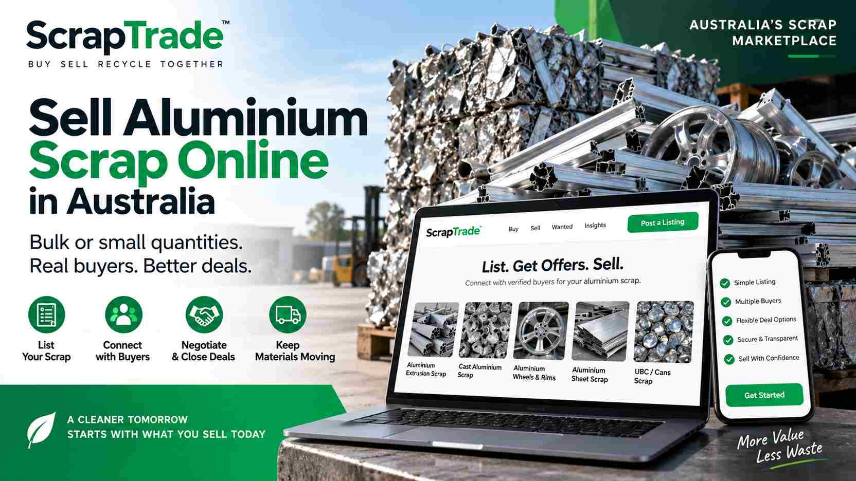 Sell Aluminium Scrap Online: Sell Bulk and Small Quantities in AU