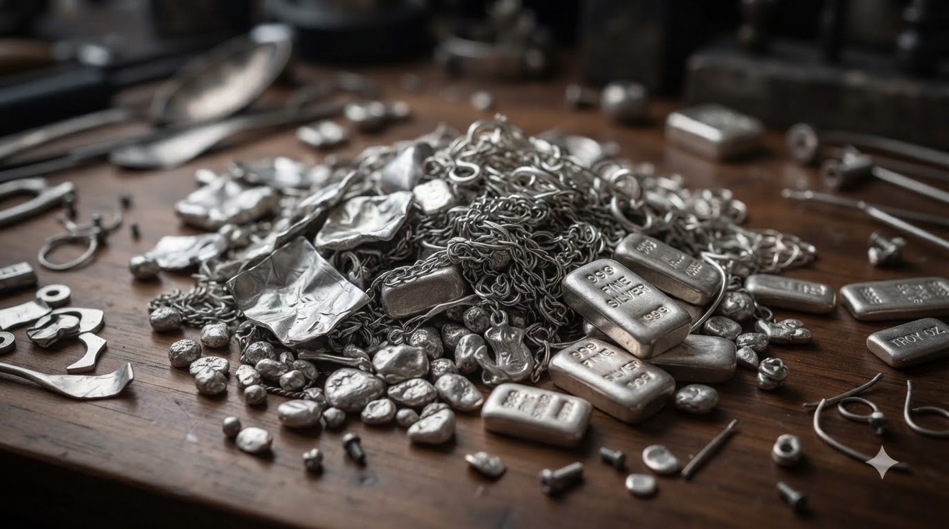 How Much Is Scrap Silver Worth? Price Per Gram, Ounce & Item