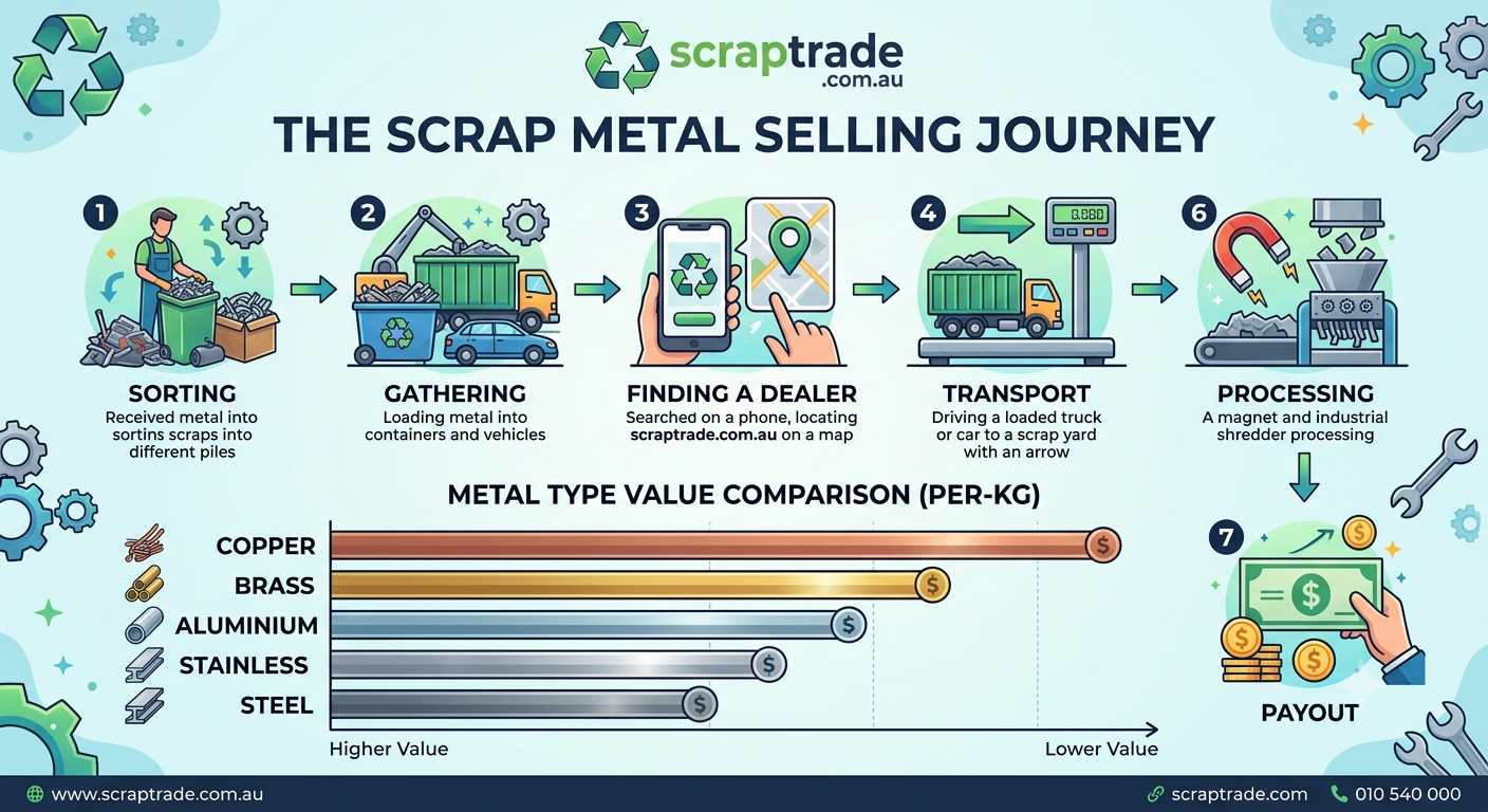 Sell Scrap Metal Online Australia: Prices, Rules & Tips
